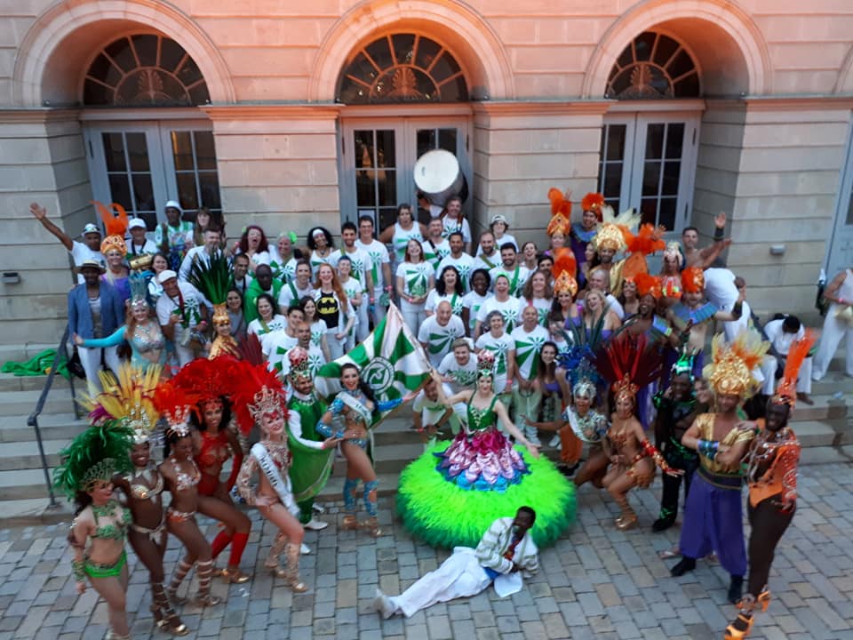 Photo of the London School of Samba in Coburg Germany performing at the Coburg International Samba Festival 