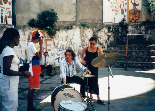 Jim Capaldi playing drums in Brazil - London School of Samba Obituary