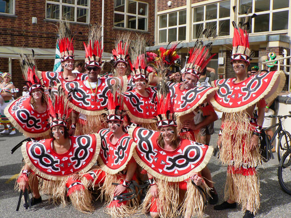Ala Liberdade  - London School of Samba Notting Hill Carnival 2007 -   Photo shows Ala in the traditional Indio style represents the breaking of the slaves