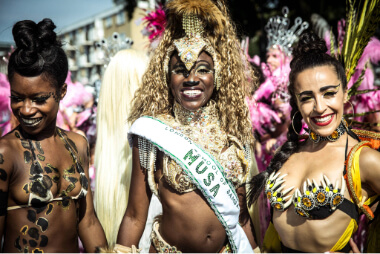 Carnival 2017 - Three women in samba outfits