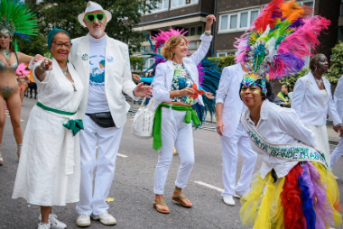 Carnival 2018 -Group of the guard dancing and smiling - Copyright Brian Guttridge