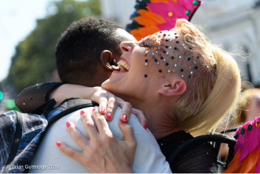 LSS Notting Hill Carnival 2019 - couple hugging - Copyright Brian Guttridge