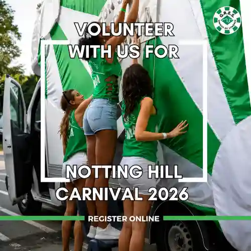 Volunteers working on the float