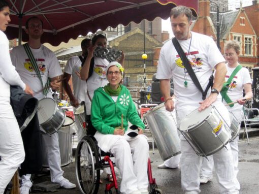 2012 Waterloo Carnival with drummers from the London School of Samba