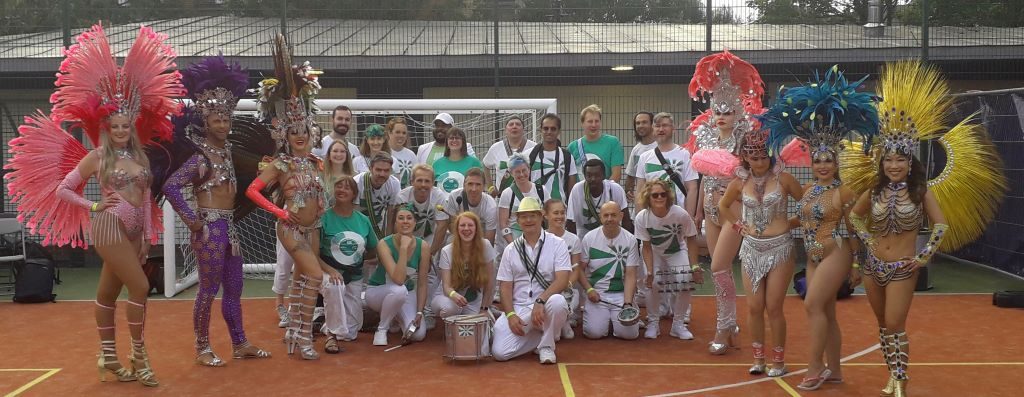 London School of Samba group photo performing at Panorama 2021 - Copyright Emslie Horniman