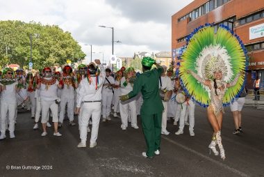 Carnival 2024 Bateria with Queen - Copyright Brian Guttridge