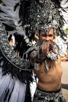 Carnival 2017 - Male dancer pointing at camera