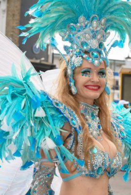 Carnival 2018 -Samba dancer headwear - Copyright Brian Guttridge