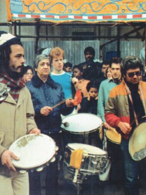 Covent Garden 1984 - band members playing drums