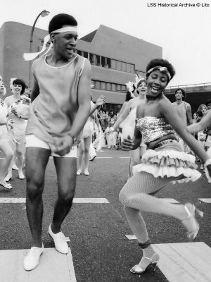 Carnival 1984 Two Dancers in the street - Copyright Lito Soto