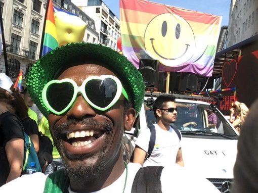 Mestre Fred - a bateria teacher at the London School of Samba.The mestre is the leader of the band