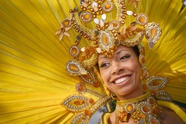 2024 Carnival Samba Girl with Yellow feathers - Copyright AidenCK