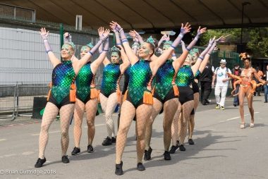 LSS Notting Hill Carnival 2018 - Dancers in formation - Copyright Brian Guttridge